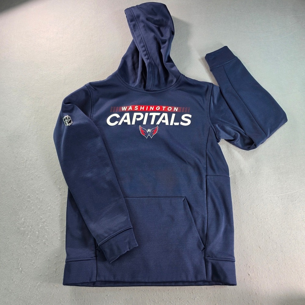 Fanatics NHL Washington Capitals Authentic Pro Hoodie Game Day M 10/12 Navy